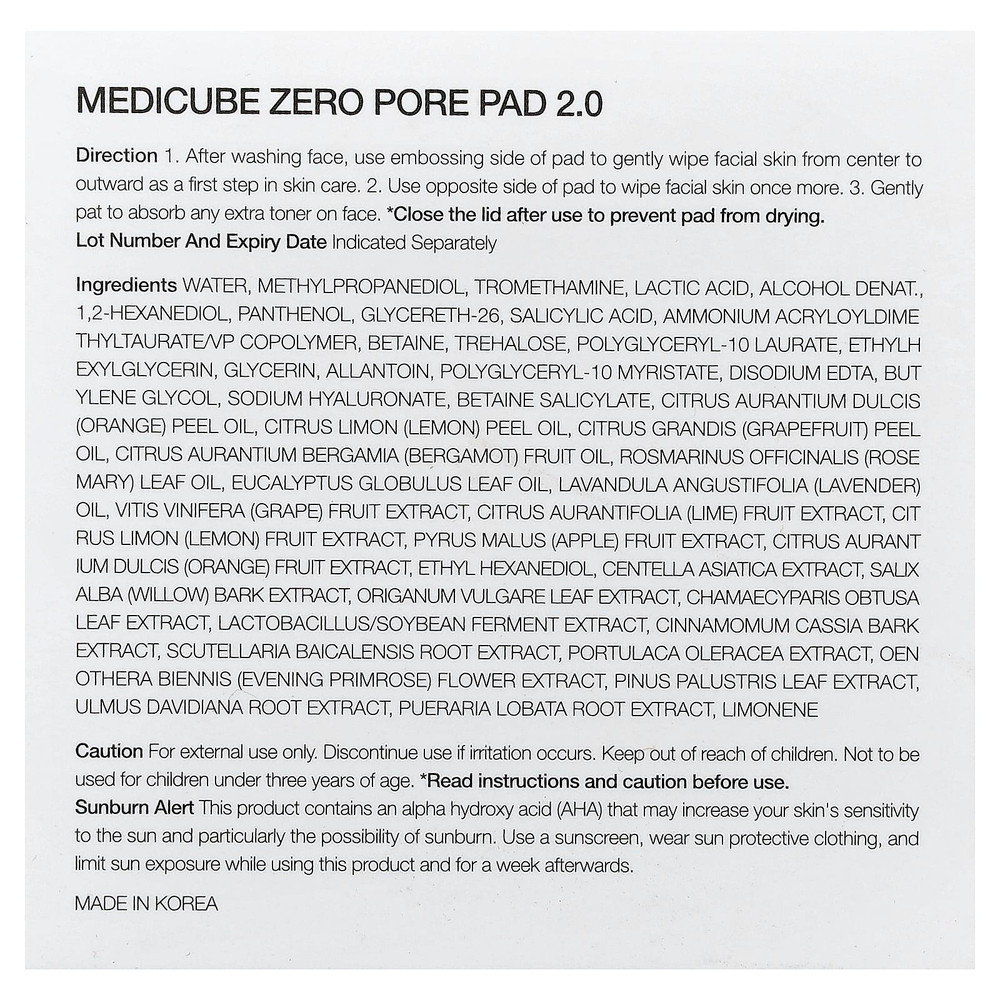 Medicube, диски с Zero Pore 2.0, 70 шт.