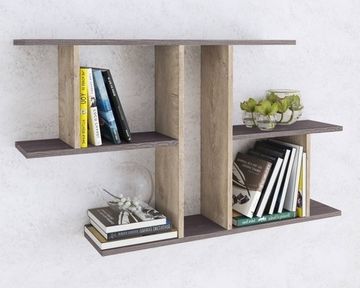 Полка ПН-4  ясень анкор темный / дуб эндгрейн