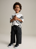 Джинсы карго широкие для мальчика Next E45-338, Черный