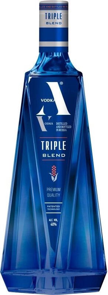 Водка VODKA A TRIPLE BLEND (ВОДКА А ТРИПЛ БЛЕНД) 0,5л