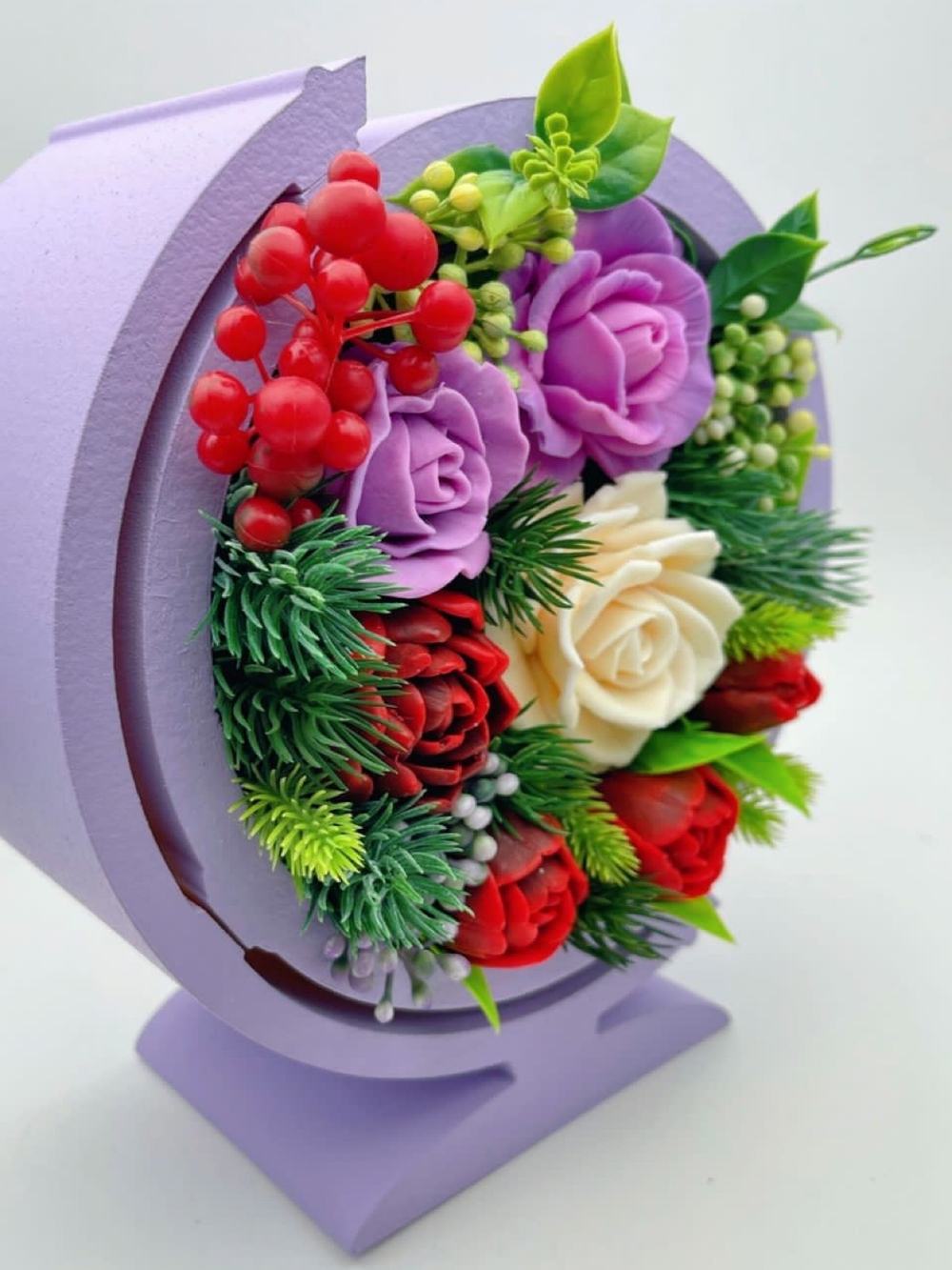 Букет «Глобус вайлет, медиум»