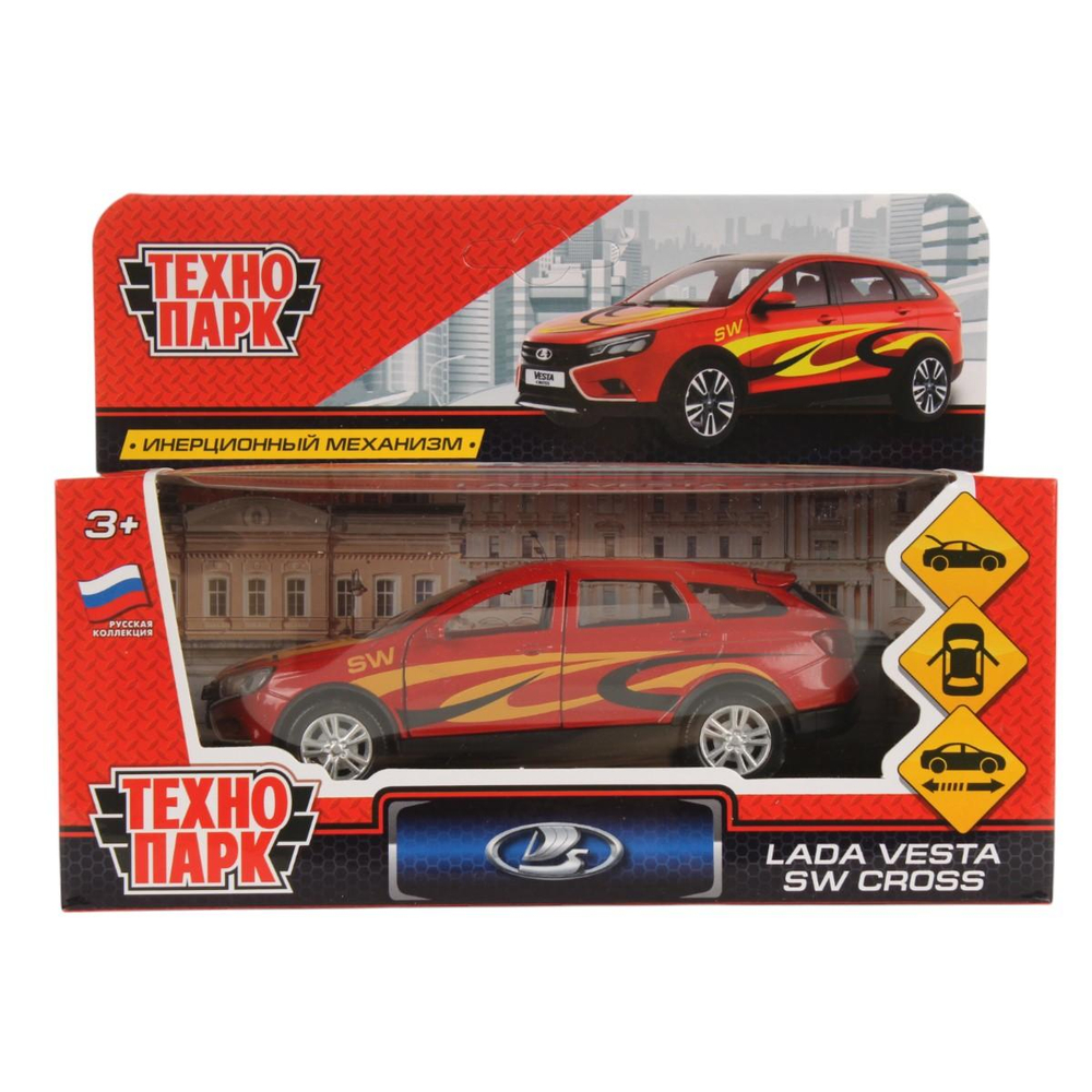 Модель ин. мет. "LADA Vesta Cross Спорт" 12см. VESTA-CROSS-S (Технопарк)