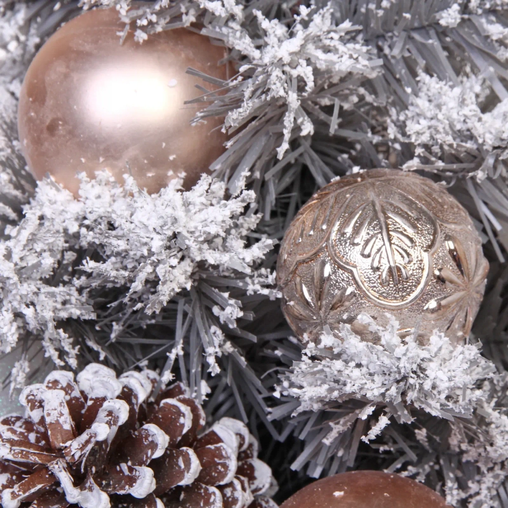 Ёлка в горшке «Нежная» 60 см, ПВХ+леска, шишки (61 ветка) (SS1902-60)