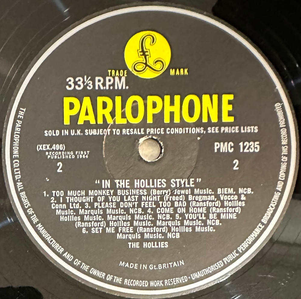 The Hollies- In The Hollies Style (Англия 1964г.)