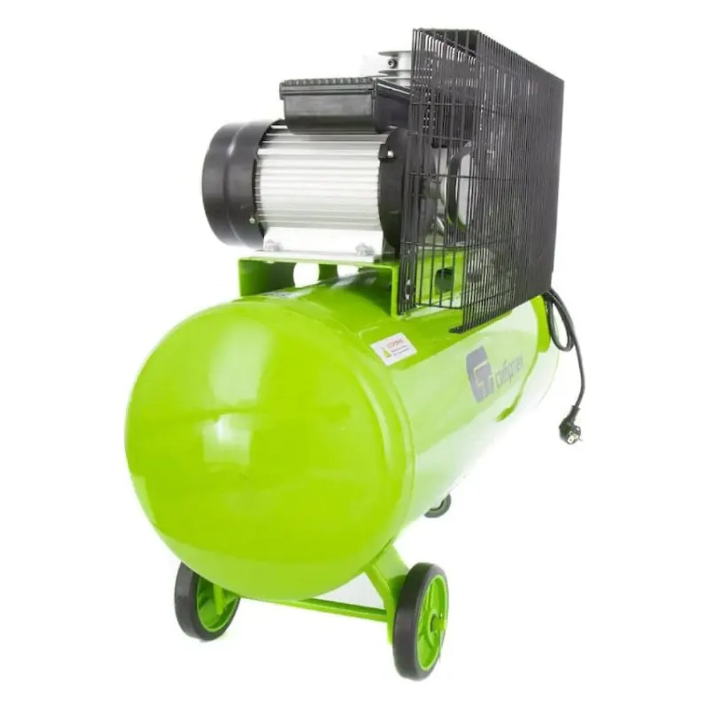 Сибртех КР-2200/100 компрессор воздушный 2,2 кВт, 350 л/мин, 100 л, ременной привод, масляный 58042