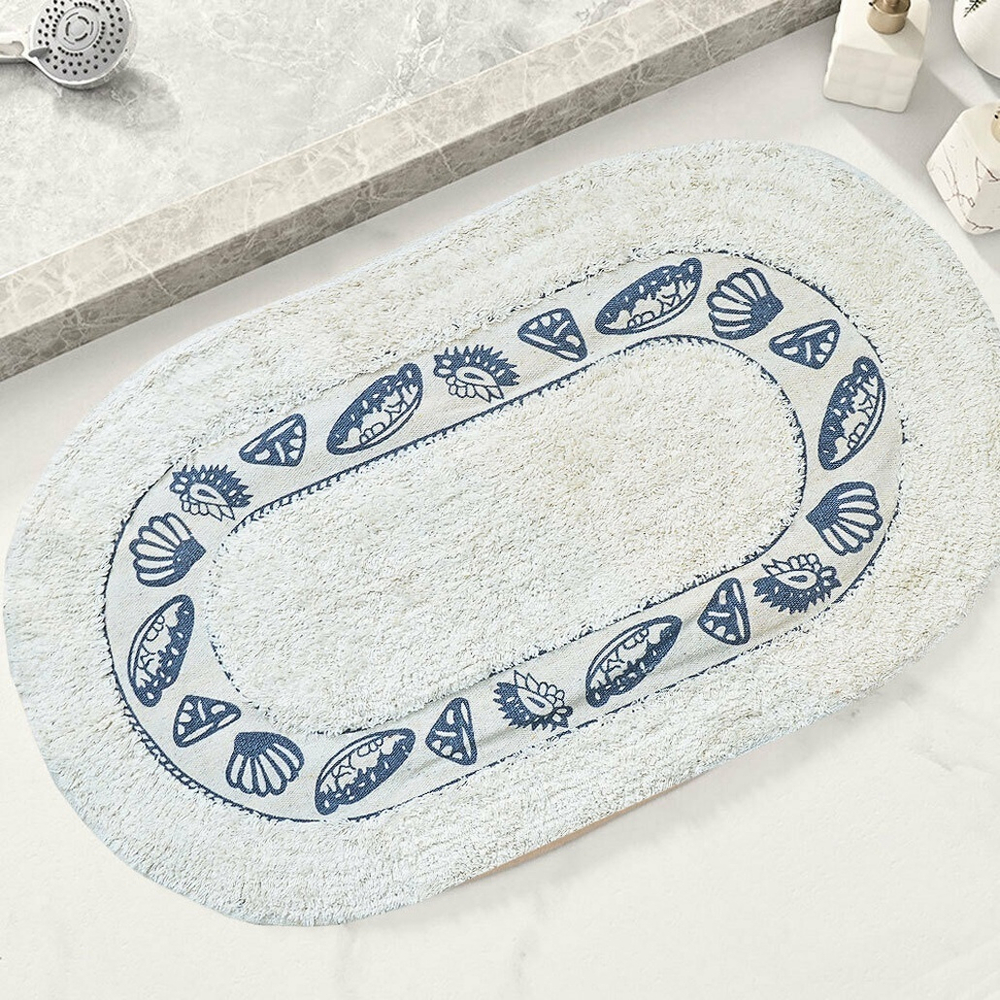 Коврик хлопковый 50*80см с печатным рисунком "Sindbad", овал