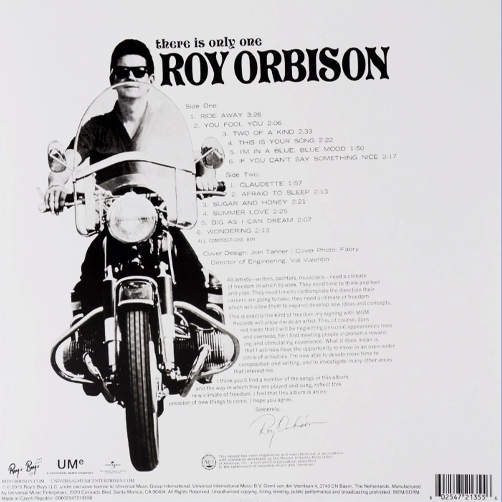 Roy Orbison / There Is Only One Roy Orbison (LP)
