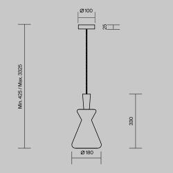 Светильник подвесной Maytoni   MOD405PL-01W2