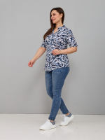 Блузка БЛ-122/индиго-этника