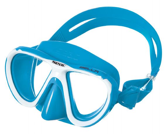 Маска Seac Bella бело-синяя рамка/синяя силикон