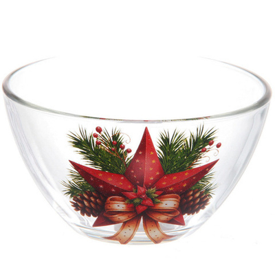 Салатник стеклянный 250мл «Зимняя фантазия» 6 видов