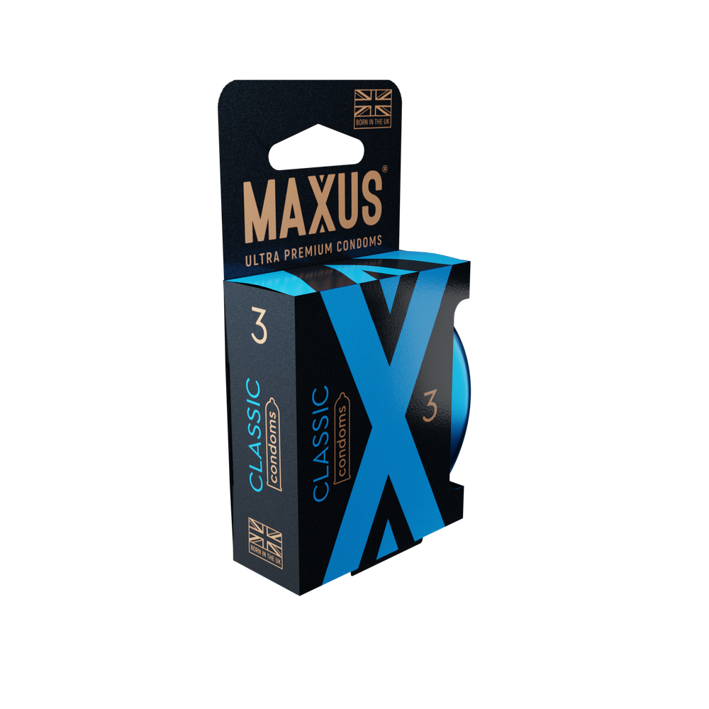 Классические презервативы в железном кейсе MAXUS Classic - 3 шт