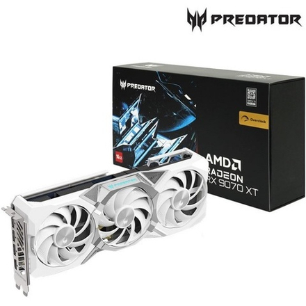 Видеокарта Acer Radeon RX 9070 XT PREDATOR BIFROST WHITE OC 16GB (DP.Z4FWW.P02)