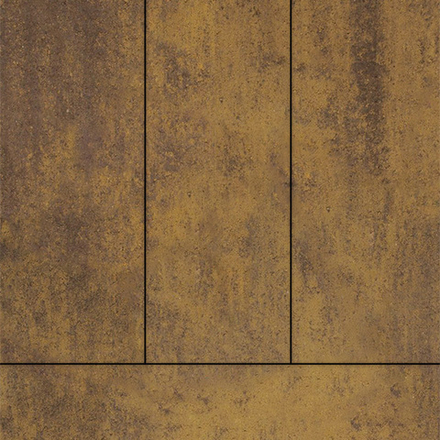 Тротуарная плитка ПРЯМОУГОЛЬНИК 900х300 мм - Листопад гладкий Янтарь