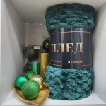 Плед 150*200см «Pompon», цвет изумруд, микрофлис, 240 гр/м²