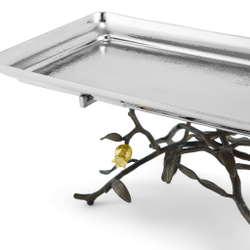 Поднос прямоугольный на ножках 45x20см Michael Aram Гранат