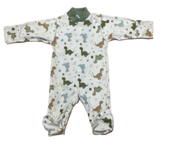 Комбинезон №1 с закрытой ножкой на кнопках из интерлока (100% хлопок) с антицарапками и швами наружу на рост 56 см