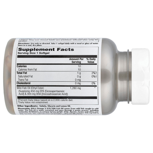 KAL, омега-3 450/300, 60 капсул (1280 мг в 1 капсуле)