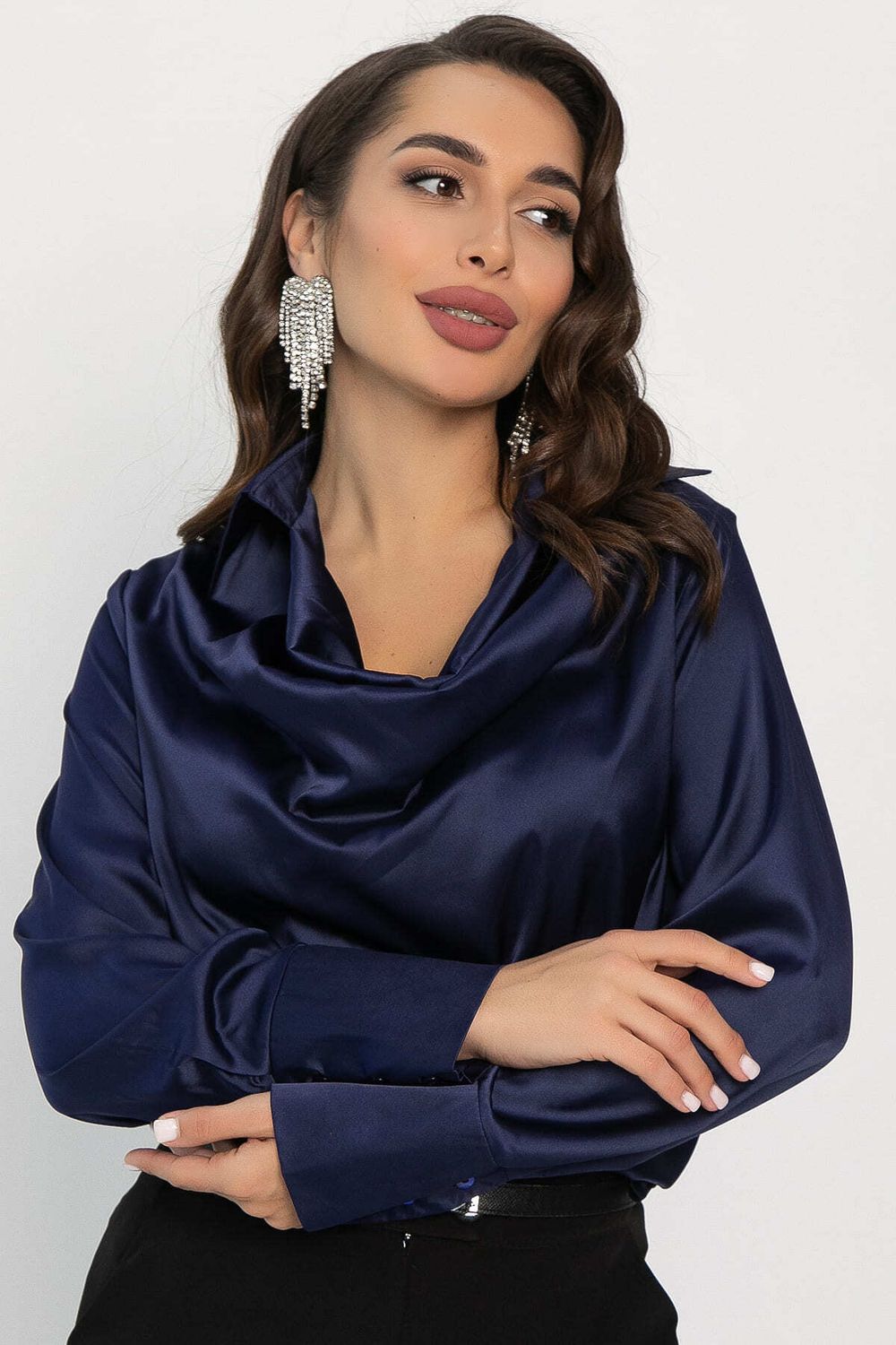 Блуза Шелковая сказка (сапфир) Б14381-34М LT Collection