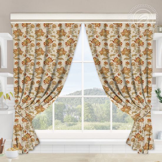 Шторы для кухни с подхватом Армелия (145х180 см)