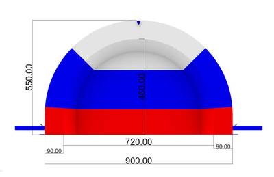 Надувной шатер «Россия» 9*6*5,5м