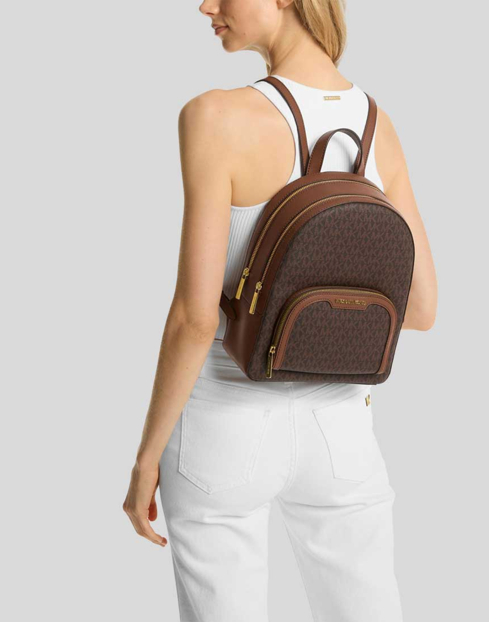 Рюкзак Michael Kors Medium Jaycee | Коричневый с песочным