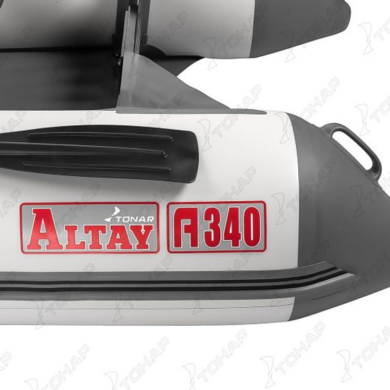 Лодка Тонар Алтай А340 (надувное дно) белый/серый