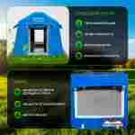 Пневмокаркасная всесезонная палатка «Универсал» 4×2,5×2,5 м — из ПВХ, синяя