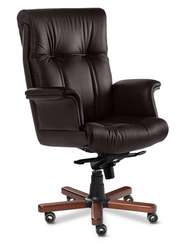 Кресло для руководителя Paris Luxe A коричневая кожа
