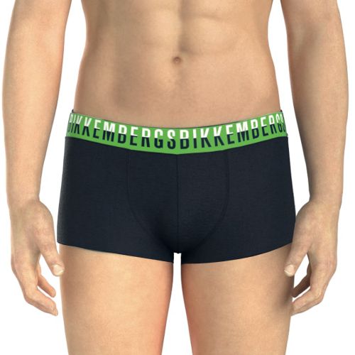 Мужские трусы боксеры темно-синие набор 3в1 Bikkembergs BICOLOR BKK52UTR27TR
