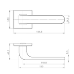 Ручка раздельная K.JS51.FLEX CP-8 хром