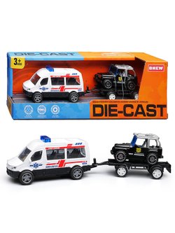 Игровая Машинка с прицепом Полицейская служба (BX-197)