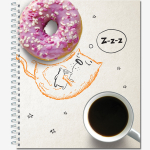 Тетрадь общая 48 листов на металлическом гребне "Жил-был Кот"