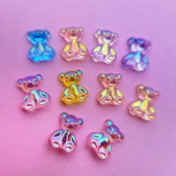 1810 Фигурки объёмные "Медвежата" 10 шт размер 9,5*11 мм