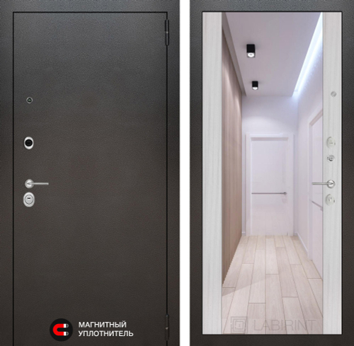 Сильвер зеркало МАХ сандал белый