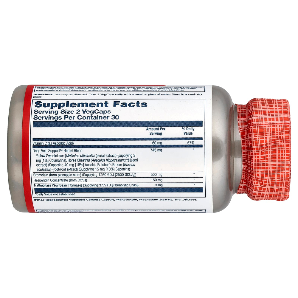 Solaray, Deep Vein Support™, 60 растительных капсул