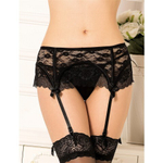 Кружевной пояс для чулок Black Sexy Lace (XL-2XL)