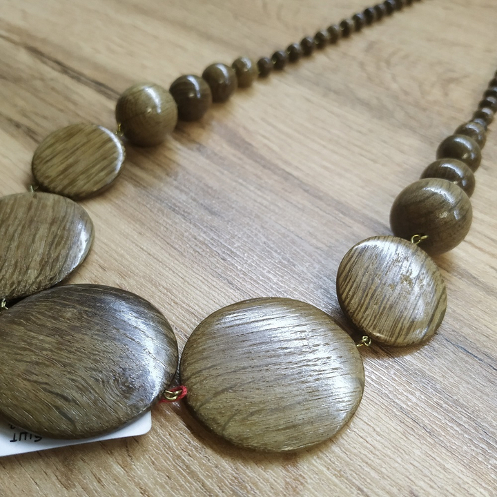 Колье Рафаэлло, дерево, цвет темно-коричневый, 62 см