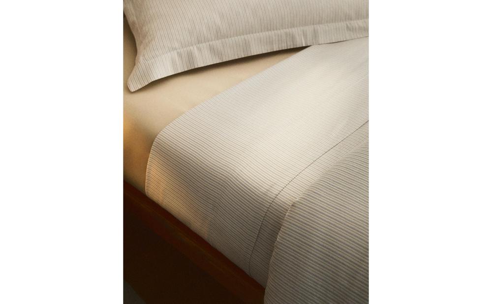 Простыня Zara Home сатин, хлопок 100%, в полоску, 6154/089