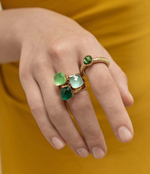 Кольцо Qudo FIRENZE 18 (G) Peridot 107001/40-4516 18 размер 18