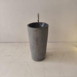 Раковина напольная из речного камня RN-04176 (46*46*90)