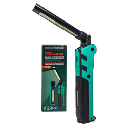Лампа светодиодная аккумуляторная с магнитом(5W/3WCOB,150/360Lumen,3.7V,2000mAh,t зарядки 4ч,USB провод,защита гнезда зарядки,поворотная 270гр) RockForce##Rock FORCE RF-EL2301