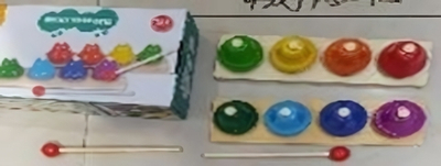 Металлофон деревянный с колокольчиками, коробка C-41630