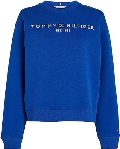 Женская теннисная куртка Tommy Hilfiger Modern Regular Corp Logo C-NK Sweatshirt - Blue