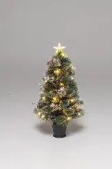 Настольная оптоволоконная елка Альпийская 90 см., леска+пвх, контроллер (Т2162-90)