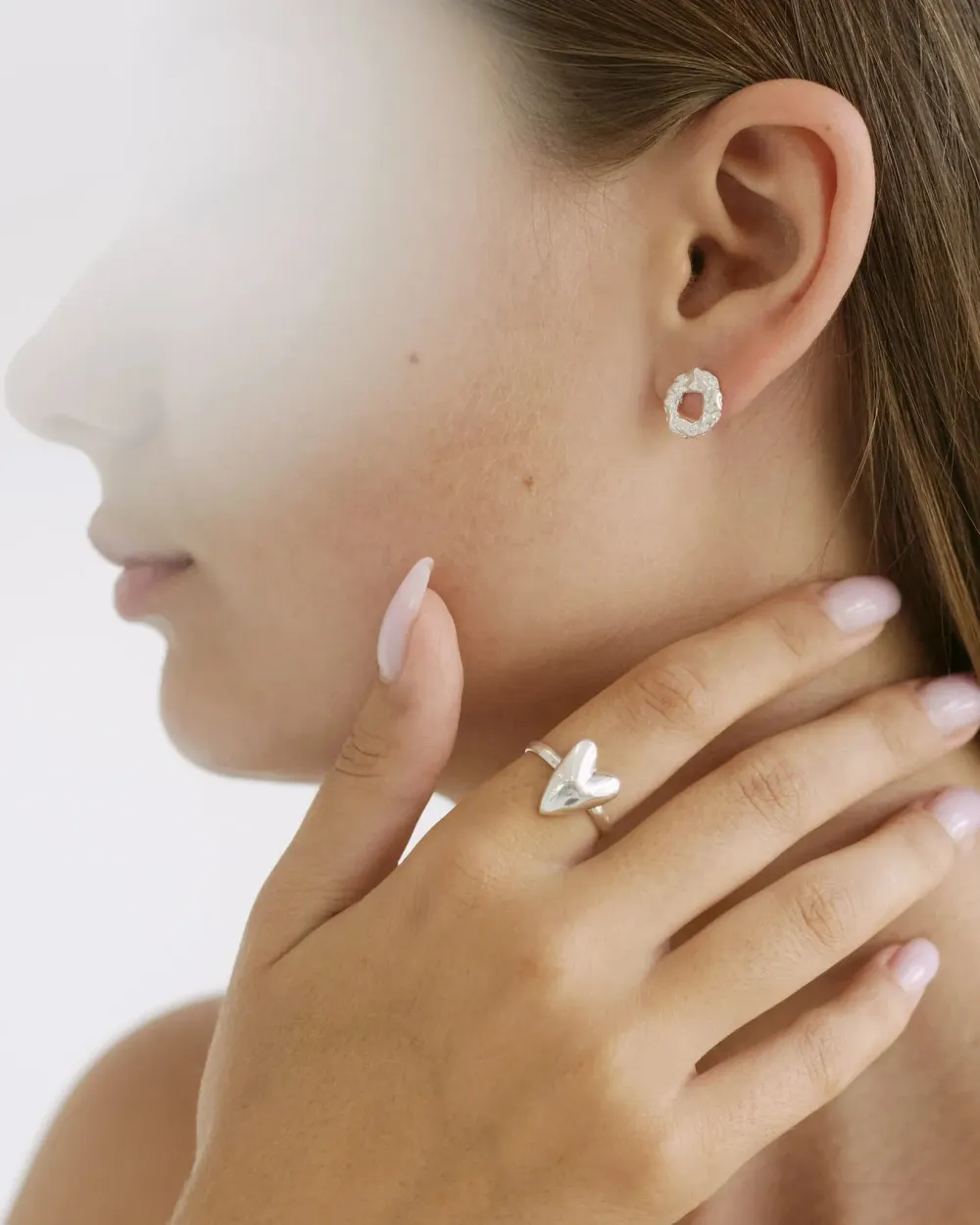 Кольцо Объемное Сердце