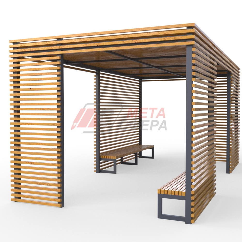 Пергола Лора со скамейками