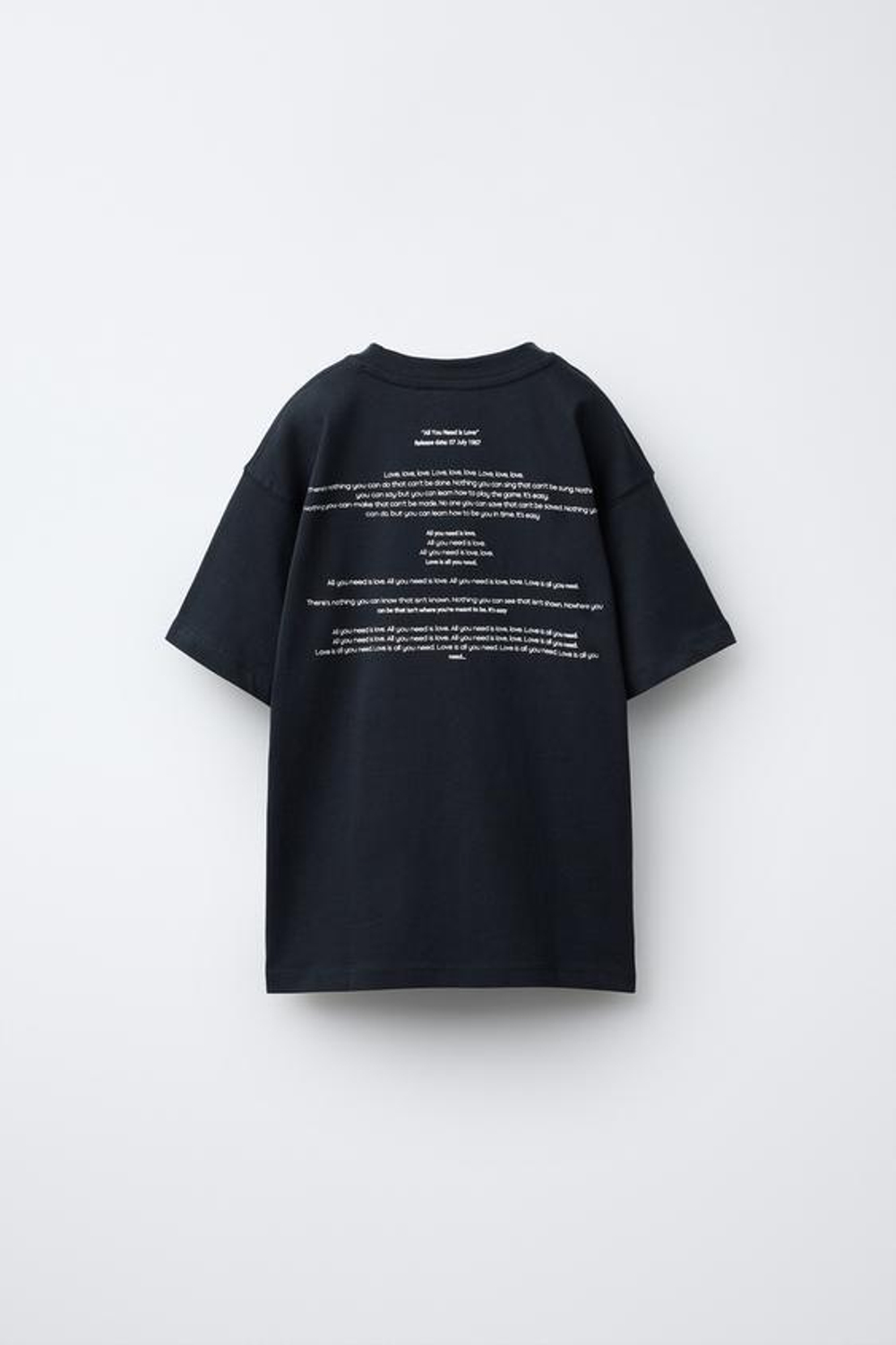 ZARA ФУТБОЛКА С НАДПИСЬЮ "ALL YOU NEED IS LOVE" © PAUL MCARTNEY, СИНИЙ