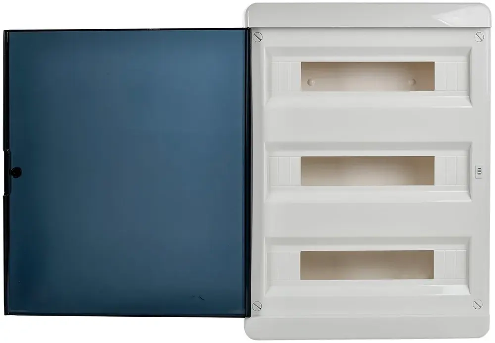 Корпус пластиковый ЩРВ-П-54 IP41 черная прозрачная дверь TEKFOR IEK