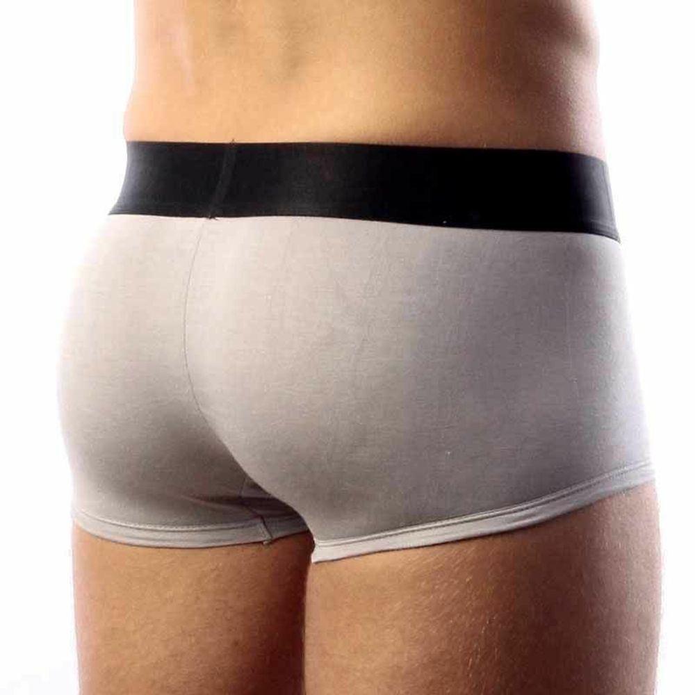 Мужские трусы хипсы серые с черной резинкой Calvin Klein Steel Black Waistband Grey